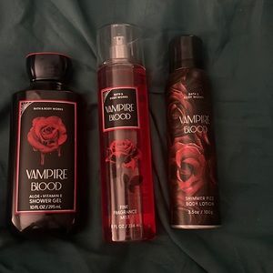 NEW bath and body works body wash, shimmer lotion, and mist.